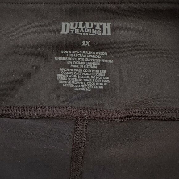 Duluth ~ Women’s Black Activewear Skort ~ size 1X ~ Side zipped pocket - Picture 3 of 8